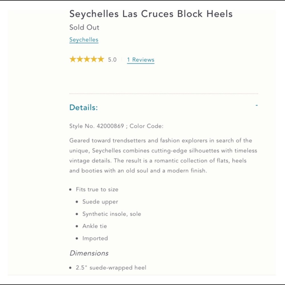 🛍LAST ONE🛍 Anthro Seychelles Las Cruces Heel. - Picture 7 of 8